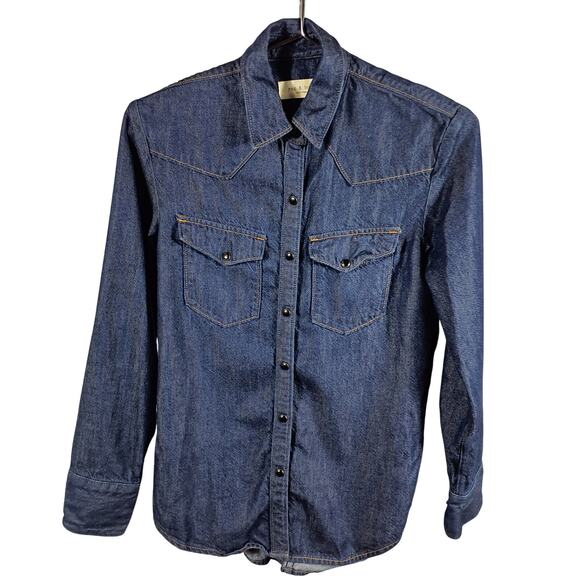 rag & bone Tops - Rag & Bone Iconic Dark Denim Shirt Size XS